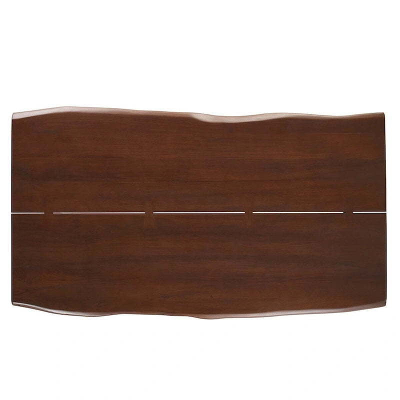 74 Inch Live Edge Acacia Wood Dining Table - Seats 8