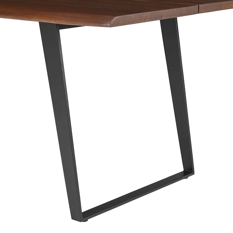 74 Inch Live Edge Acacia Wood Dining Table - Seats 8