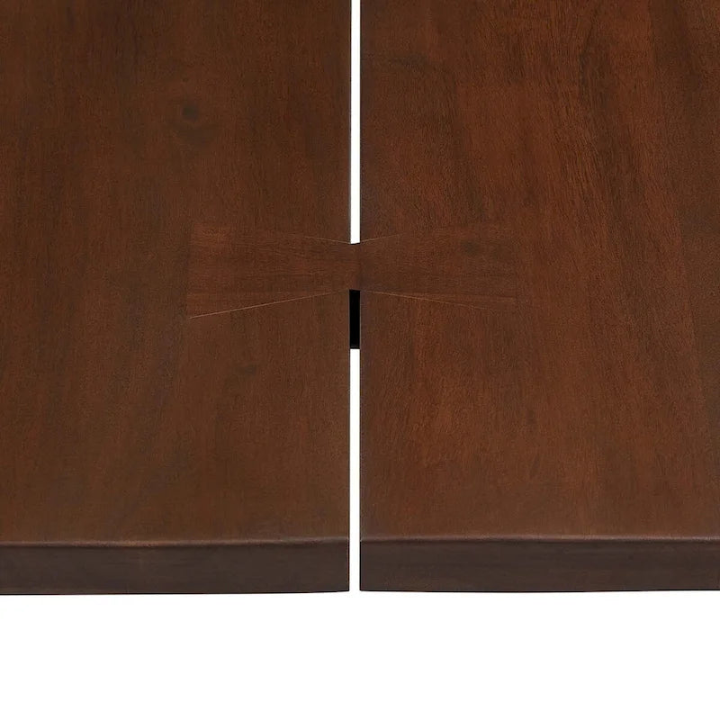 74 Inch Live Edge Acacia Wood Dining Table - Seats 8