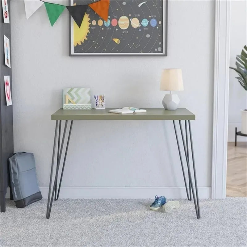 Retro Slim Computer Desk with Hairpin Legs