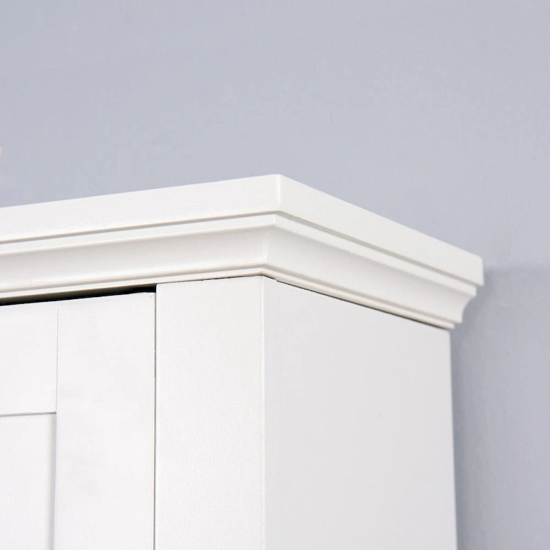Over-The-Toilet Wooden Storage Cabinet with Open Shelf - 23.62"W x 67.32"H