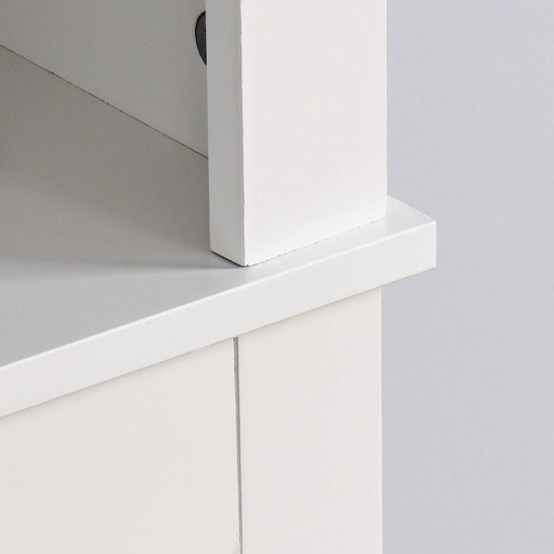 Over-The-Toilet Wooden Storage Cabinet with Open Shelf - 23.62"W x 67.32"H