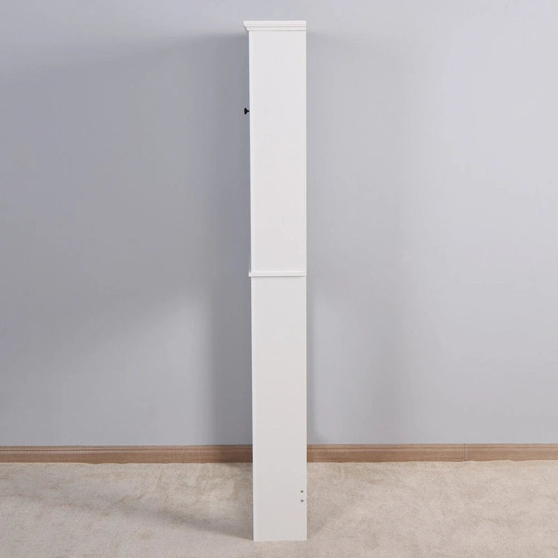 Over-The-Toilet Wooden Storage Cabinet with Open Shelf - 23.62"W x 67.32"H
