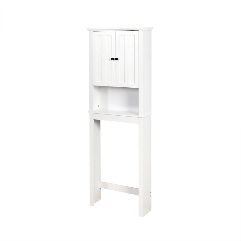 Over-The-Toilet Wooden Storage Cabinet with Open Shelf - 23.62"W x 67.32"H