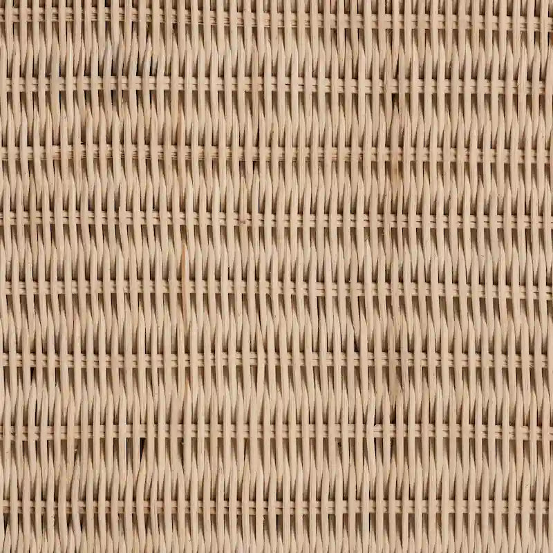 Sun-Bleached Braided Rattan 6-Drawer Dresser